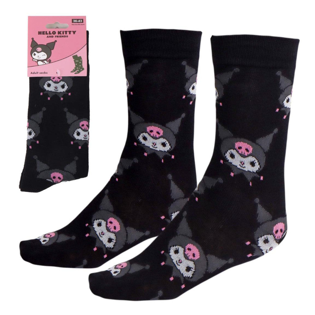 Hello Kitty Kuromi Black Erwachsene Kniestrümpfe 36/43