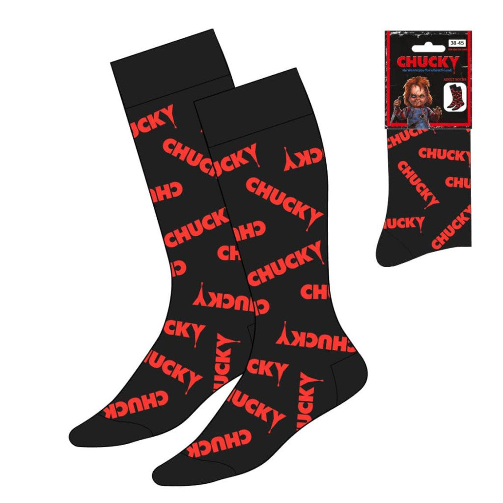 Chucky Black Erwachsene lange Socken 38/45