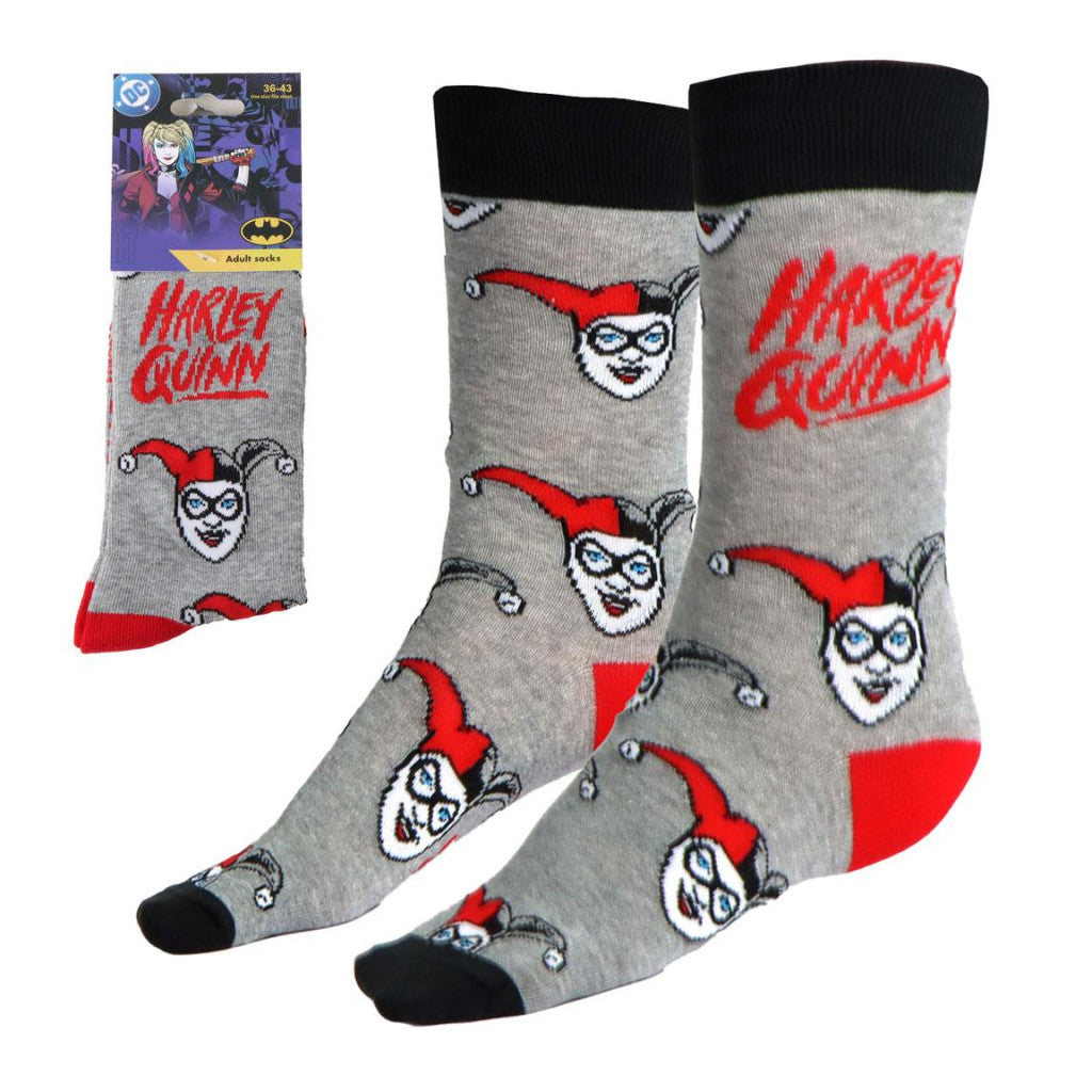 Harley Quinn Grey Erwachsenen Langsocken 36/43