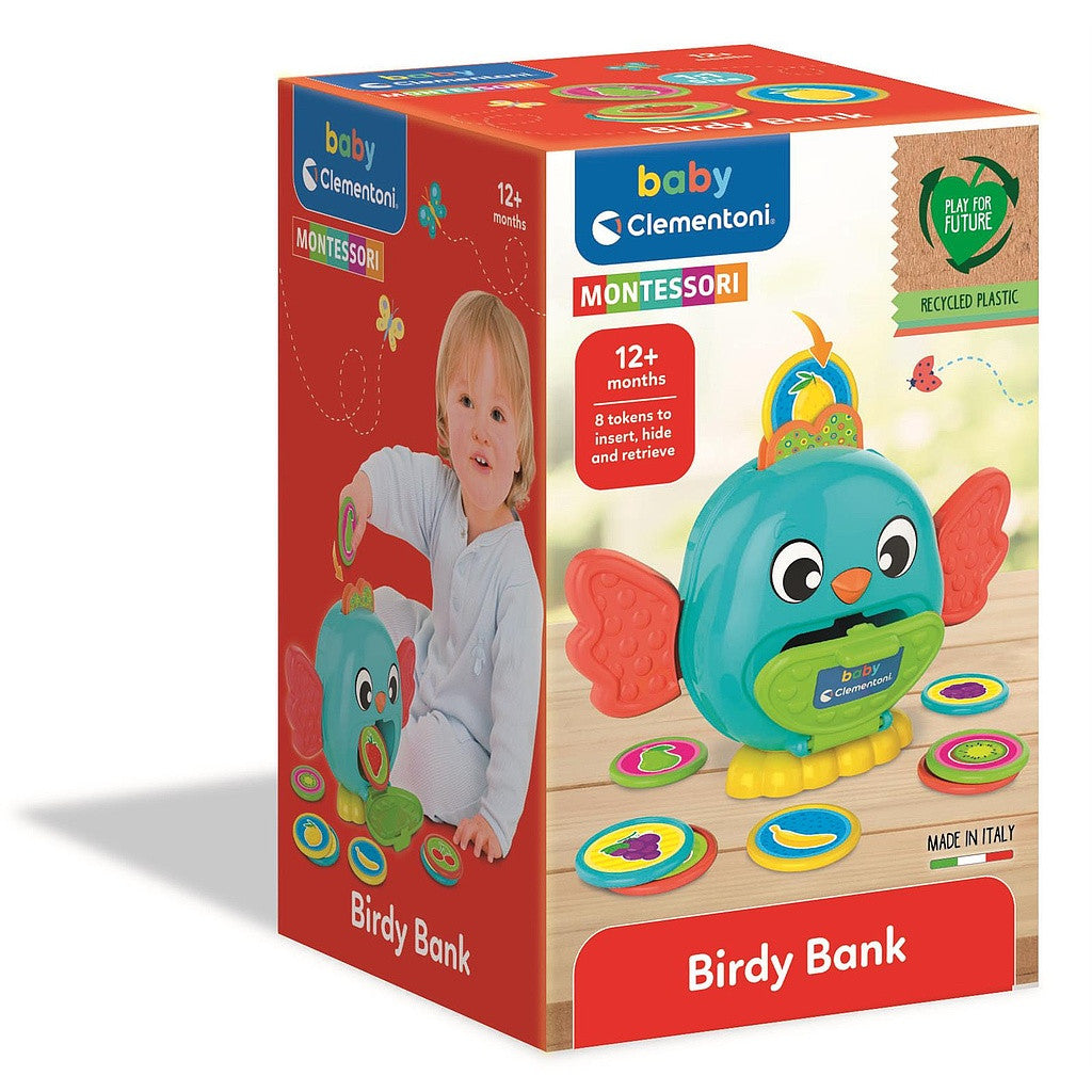 Farbe Montessori Vogel Sparschwein Babyspielzeug Clementoni