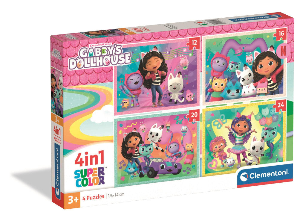 Gabby's Dollhouse Dreamy 4 in 1 Puzzle Clementoni