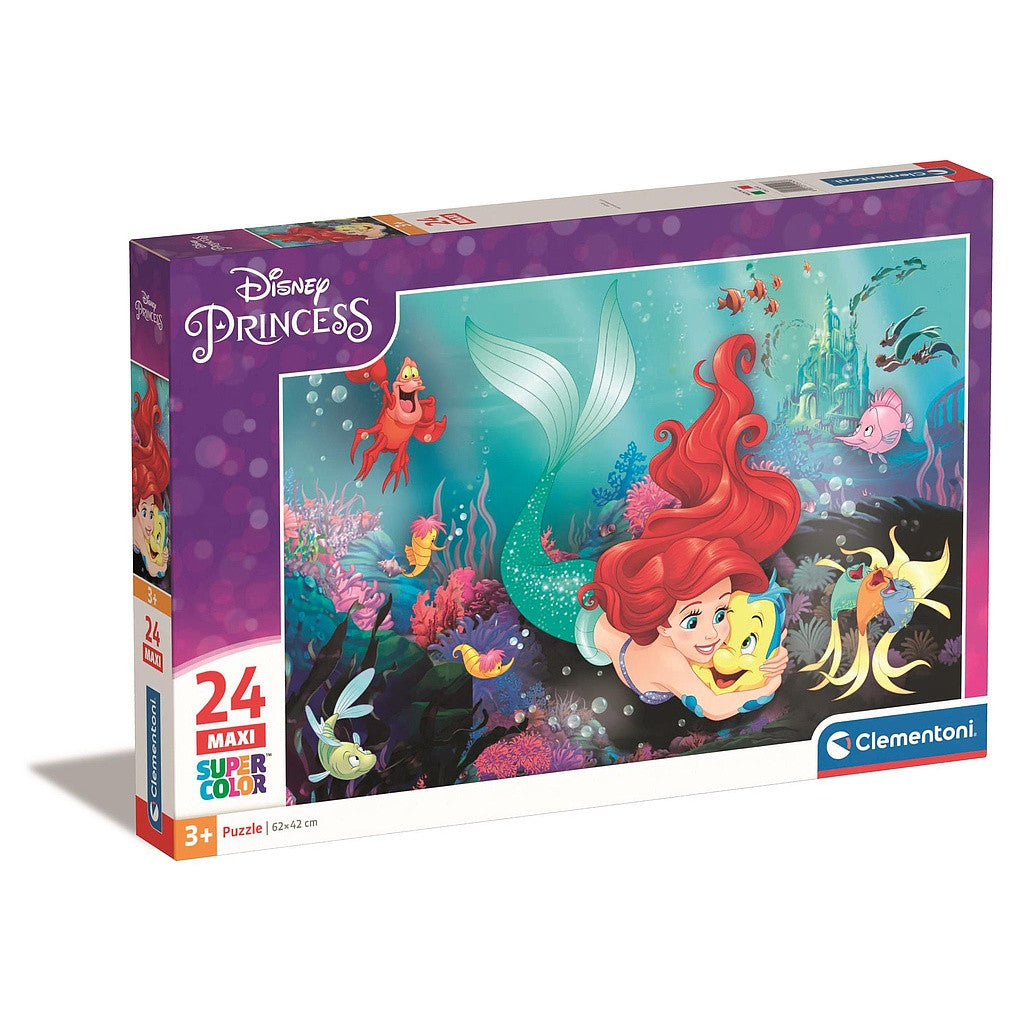 Disney Prinzessin Ariel 24-teiliges Maxi-Puzzle Clementoni