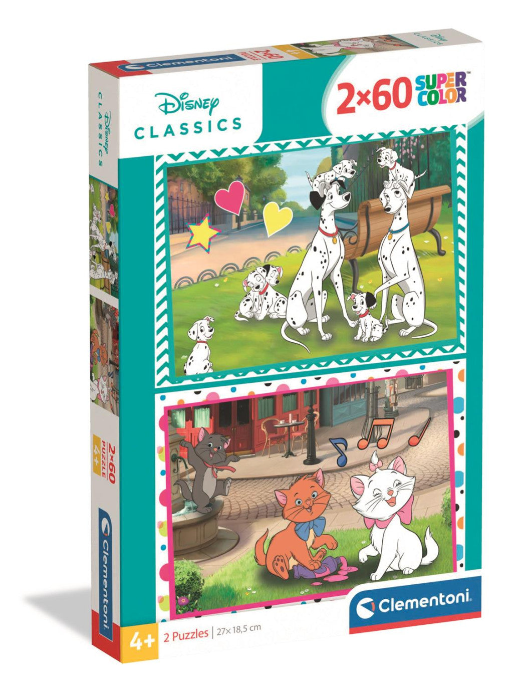 Disney Classics Love 2x60 Teile Puzzle Clementoni