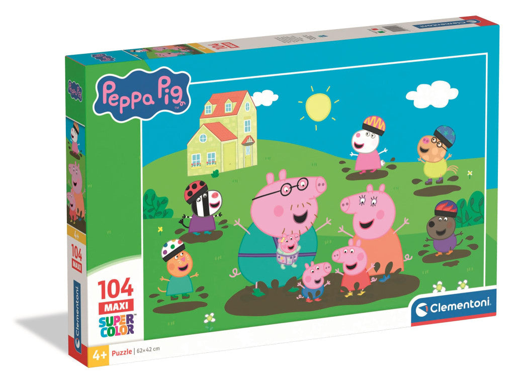 Peppa Wutz Muddy Puddle 104-teiliges Maxi-Puzzle Clementoni