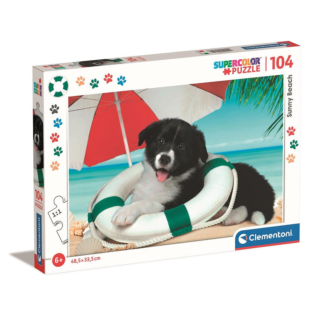 Hund Beach Puzzle mit 104 Teilen von Clementoni