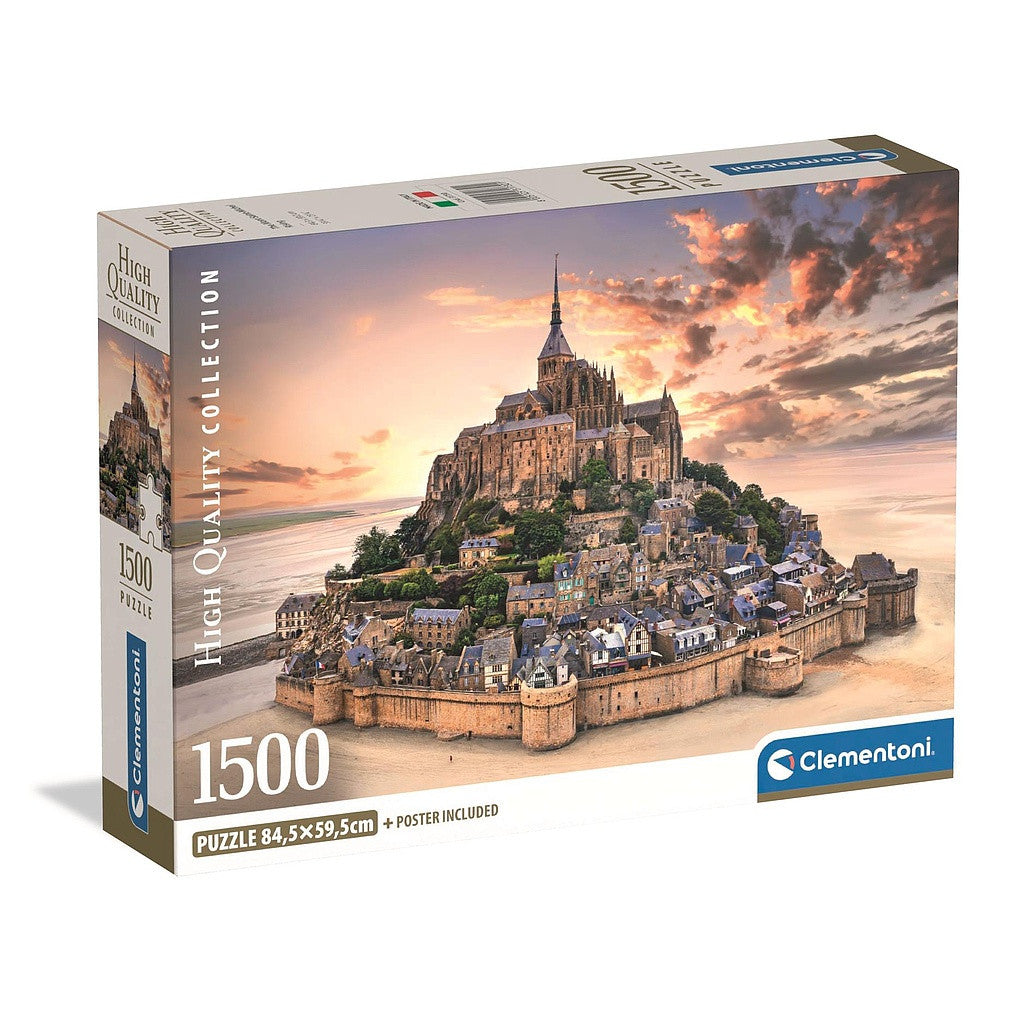 Städte Mont-Saint Michel Frankreich 1500-teiliges Puzzle Clementoni