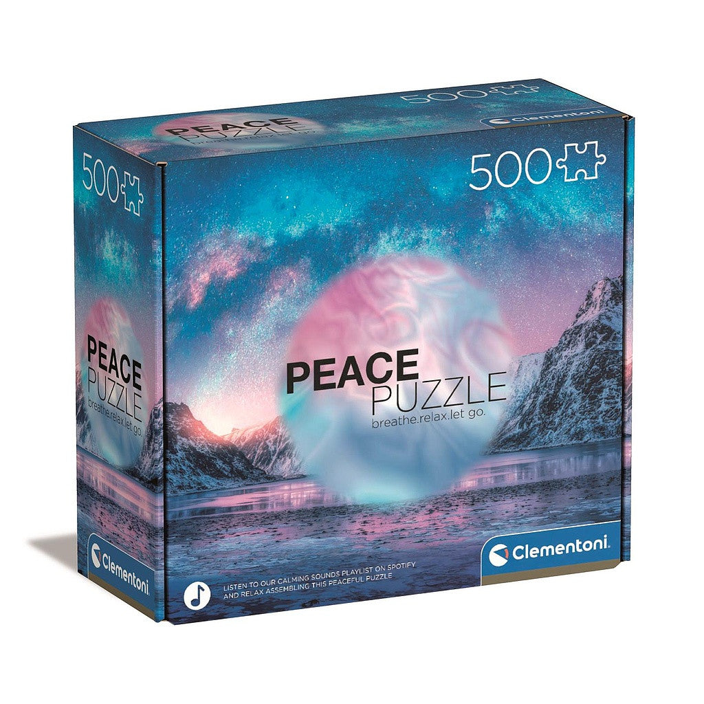 Farbe Light Blue Peace Friedliches Leichtblau-Berg 500 Stk. Clementoni Puzzle
