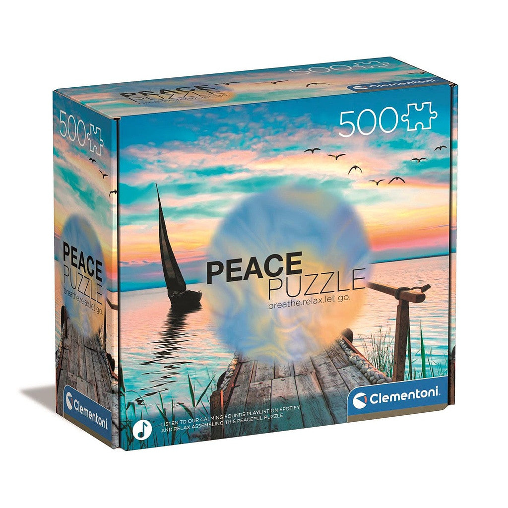 Farbe Peaceful 500-teiliges Dock Peace Puzzle Clementoni