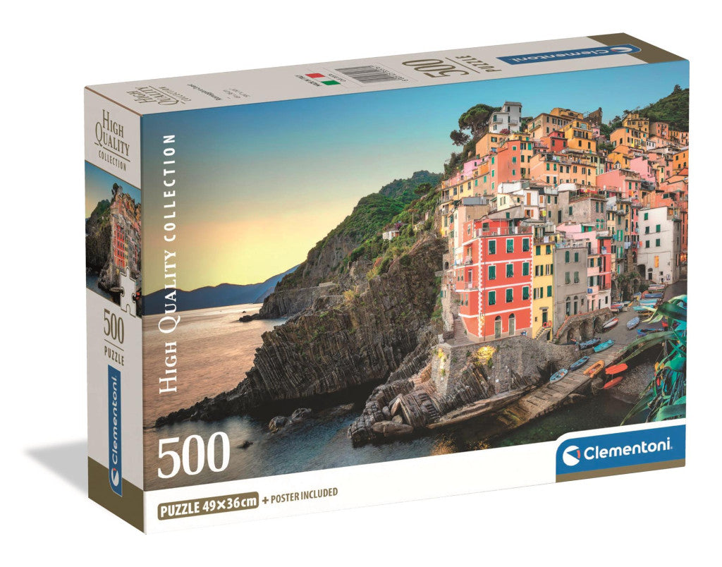 Städte Riomaggiore Italien 500-teiliges Compact Puzzle Clementoni