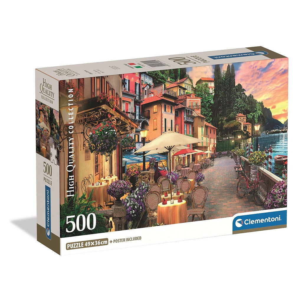 Städte Lake Como Italien 500-teiliges Compact Puzzle Clementoni