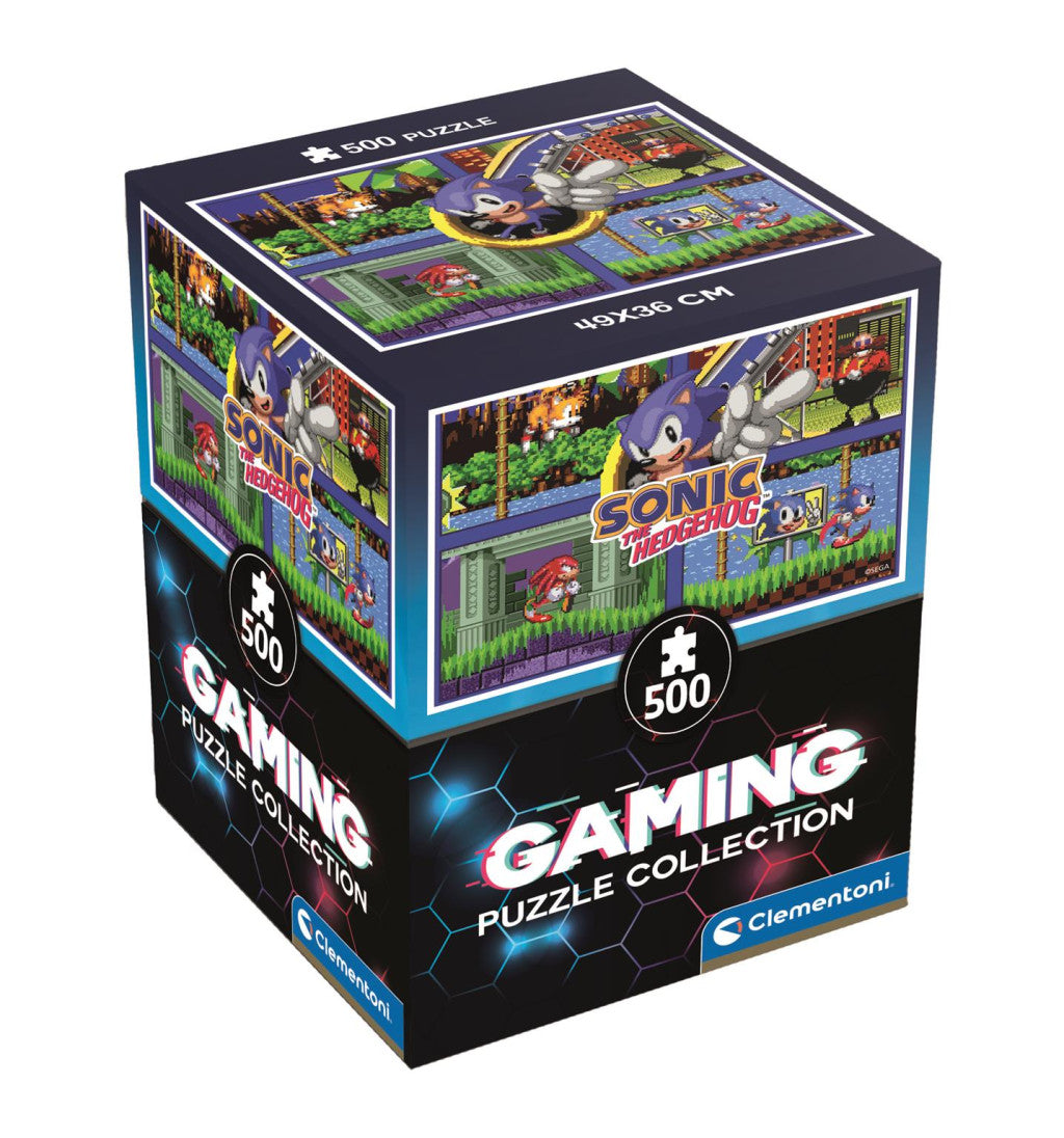 Sonic the Hedgehog 64 Bit Fast 500 Stk Cube Puzzle Clementoni