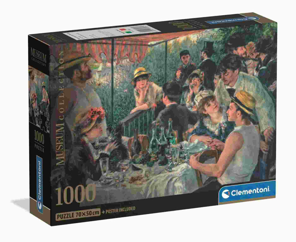 Kunst Renoir Das Mittagessen der Bootsfahrtgesellschaft 1000-teiliges Compact Puzzle Clementoni