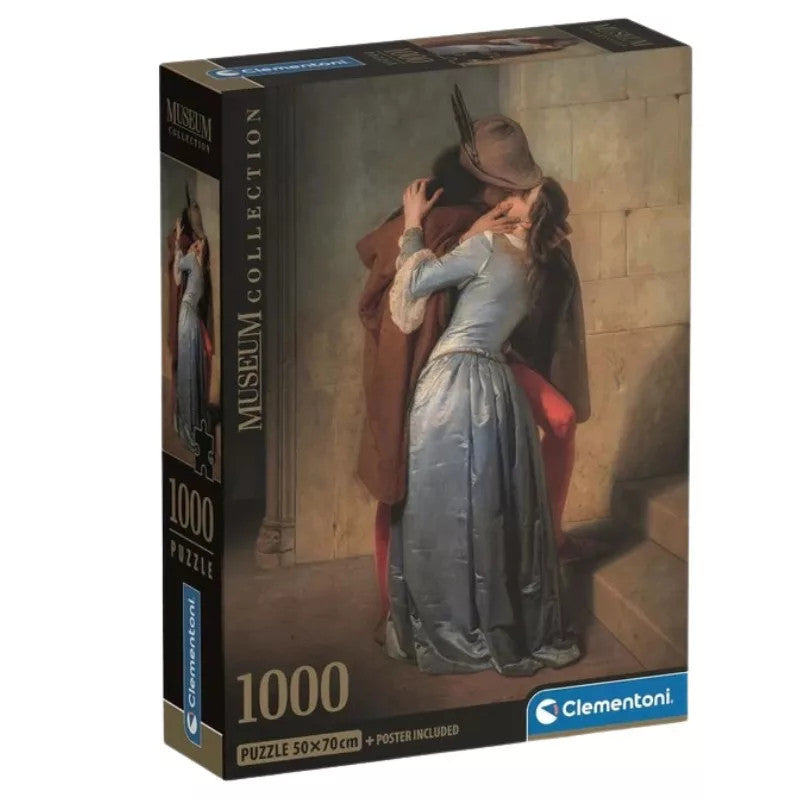 Kunst Hayez Der Kuss 1000-teiliges Compact Puzzle Clementoni