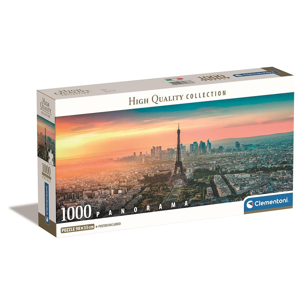 Städte View Paris 1000-teiliges Panorama-Compact-Puzzle Clementoni
