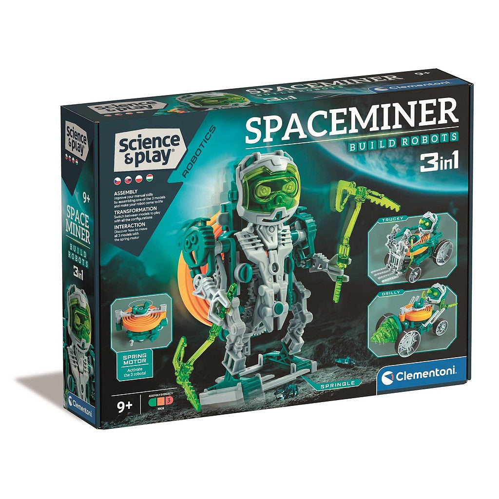 Fahrzeug Spaceminer 3 in 1 Roboter-Bausatz Clementoni