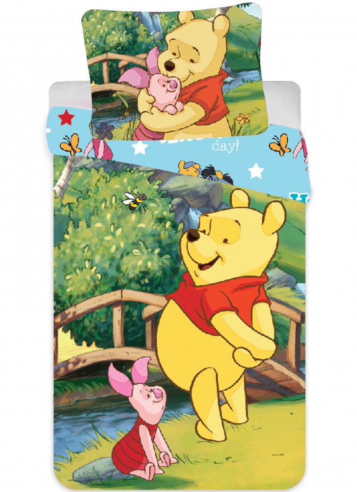 Disney Winnie Puuh Bridge Kinderbettwäsche 90×140cm, 40×55 cm