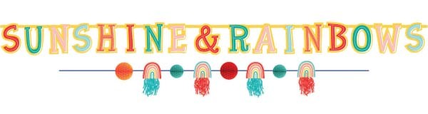 Regenbogen Retro Rainbow Schild 176 cm