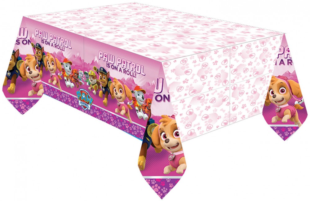 Paw Patrol Pink Kunststofftischdecke 137x243 cm