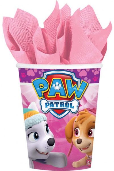 Paw Patrol Pink Pappbecher 8 Stk 250 ml