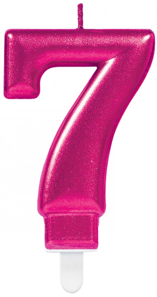 Nummer Pink Rosa Zahlkerze – Nummer 7 Kuchenkerze