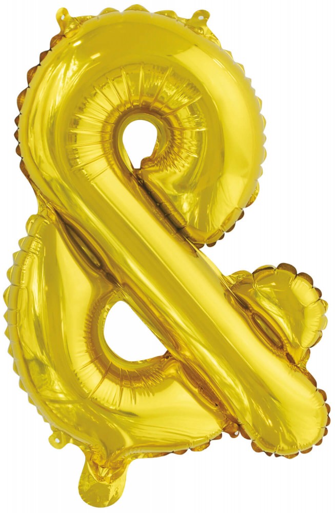 Briefe Gold Gold & Buchstaben Folienballon, 46 cm