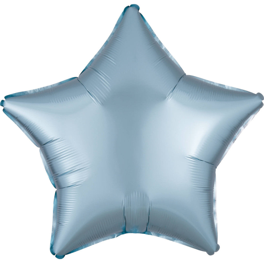 Farbe Silk Lustre Pastel Blauer Stern Folienballon 48 cm