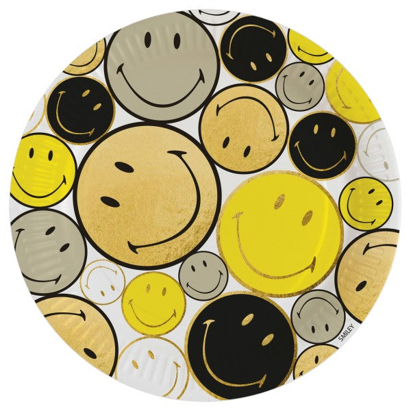 Emoji Smiley Originals Pappteller 8 Stk 23 cm