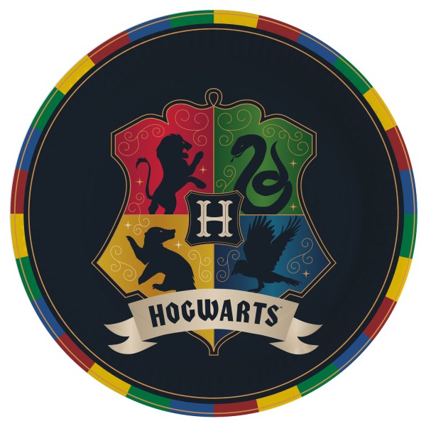 Harry Potter Houses Pappteller 8 Stk. 23 cm