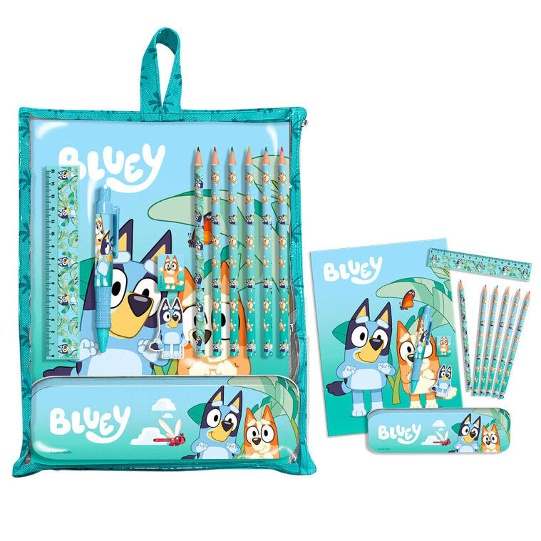 Bluey Life Schreibwarenset mit Halter
