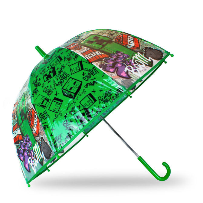 Minecraft Boom Kinder transparenter Regenschirm Ø70 cm