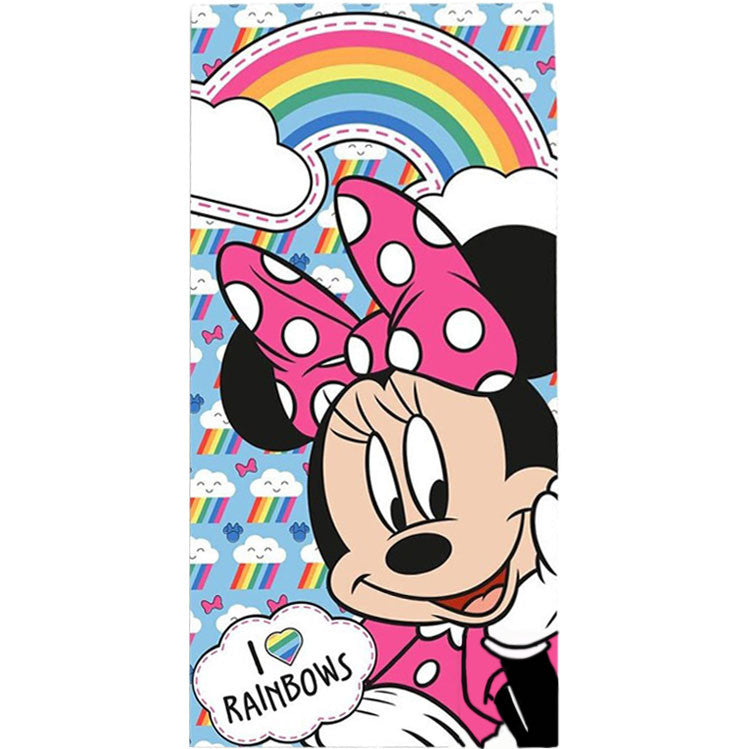 Disney Minnie Rainbows Badetuch, Strandtuch 70x140cm