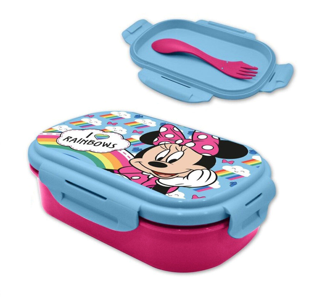 Disney Minnie Rainbows Brotdose + Besteckset