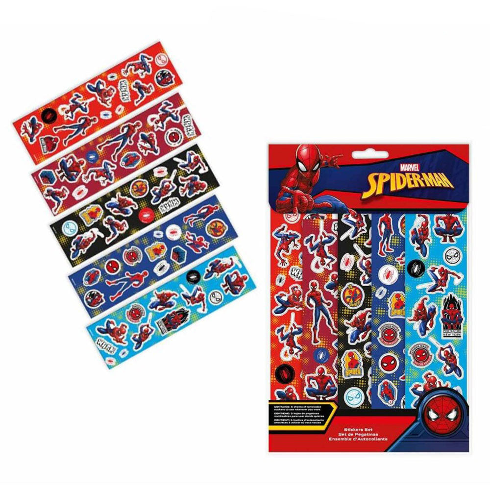 Spiderman Web Aufkleber-Set 5 Blatt