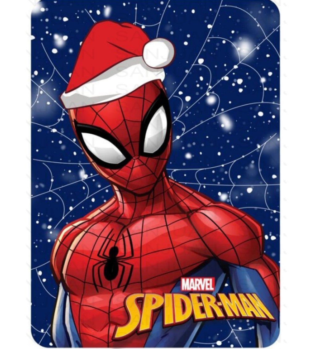 Spiderman Snowing Weihnachten Fleece-Decke 100x140cm