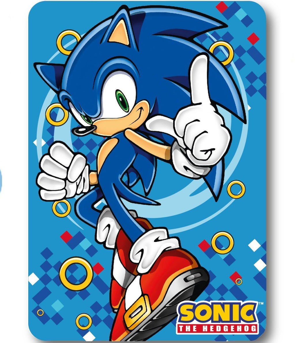 Sonic the Hedgehog Gold Ring Polar-Fleece-Decke 100x140cm