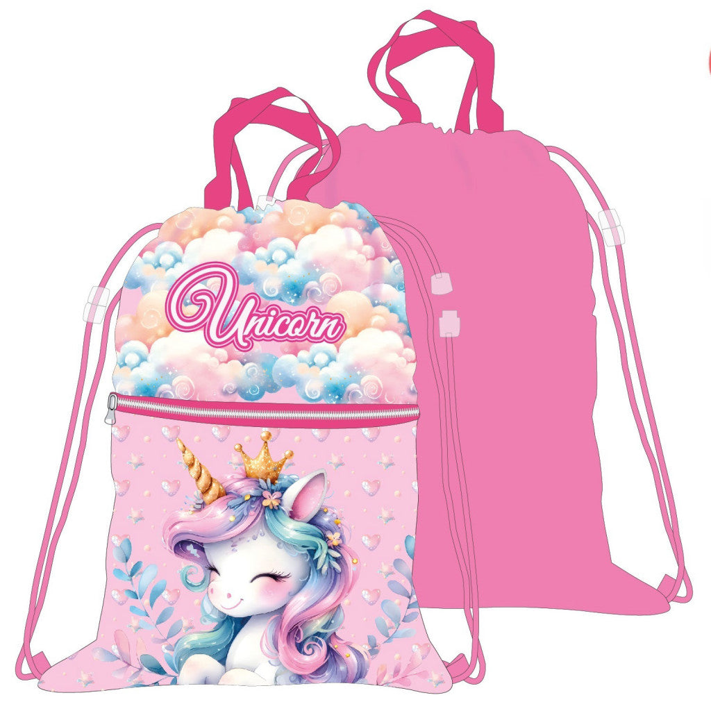 Einhorn Clouds Deluxe Sporttasche, Turnbeutel 45 cm