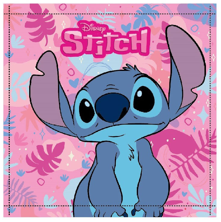 Disney Lilo und Stitch Pink Paradise Handtuch, Gesichtstuch, 30x30cm