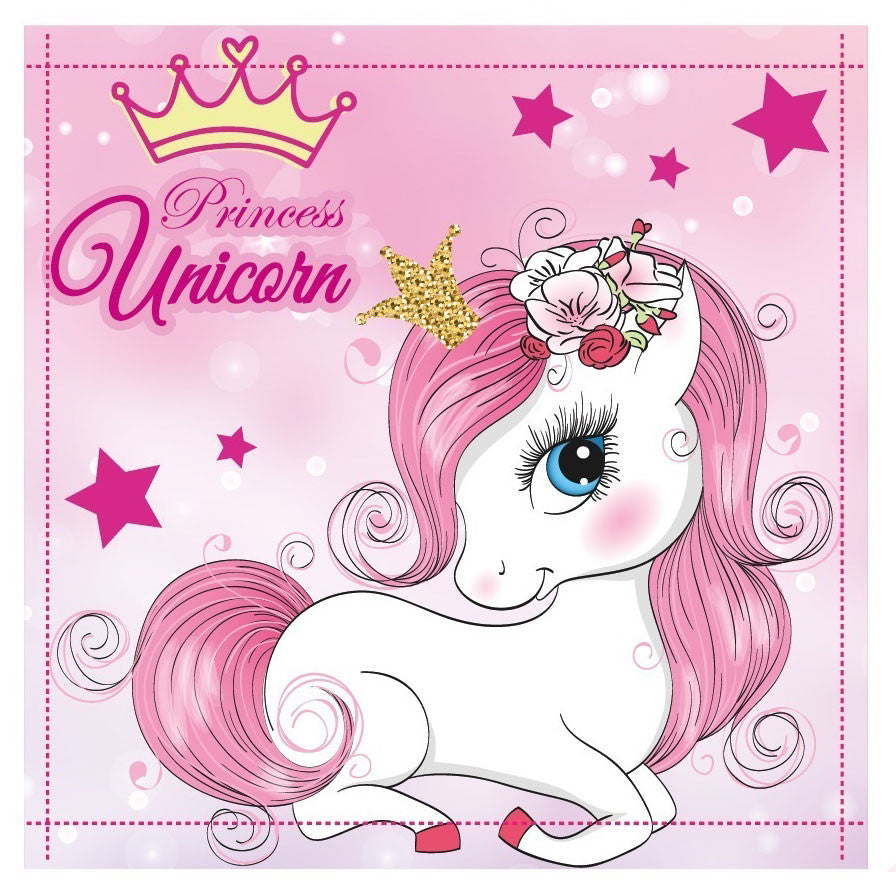 Einhorn Princess Handtuch, Gesichtstuch, Handtuch 30x30cm