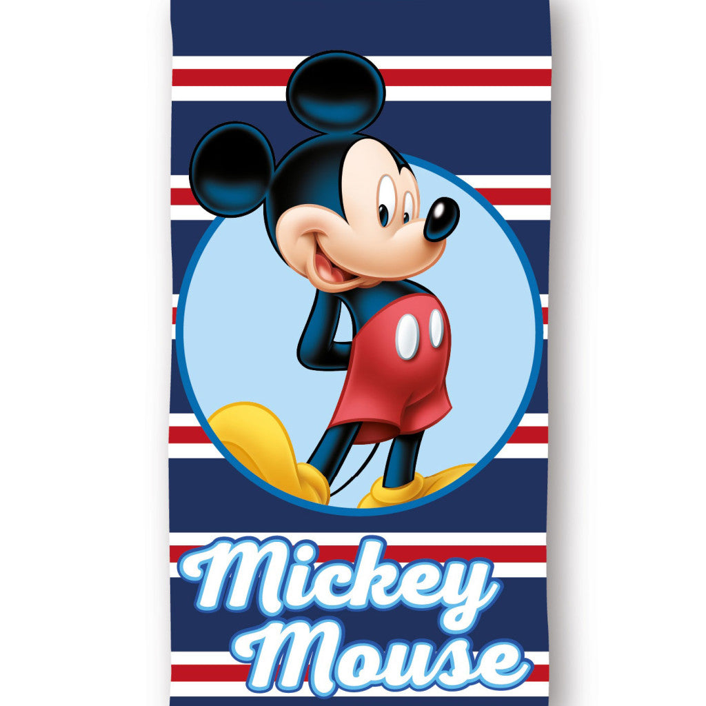 Disney Mickey Navy Stripe Badetuch, Strandtuch 70x140cm (Schnelltrocknend)