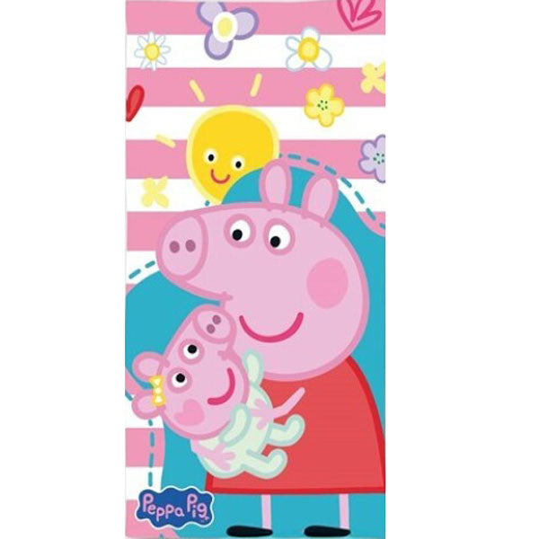 Peppa Wutz Little Love Badetuch, Strandtuch 70x140cm (Fast Dry)