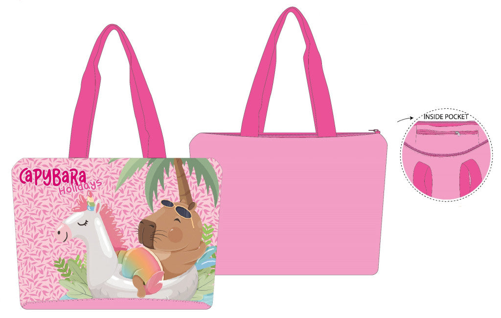 Capybara Holidays Strandtasche 47 cm
