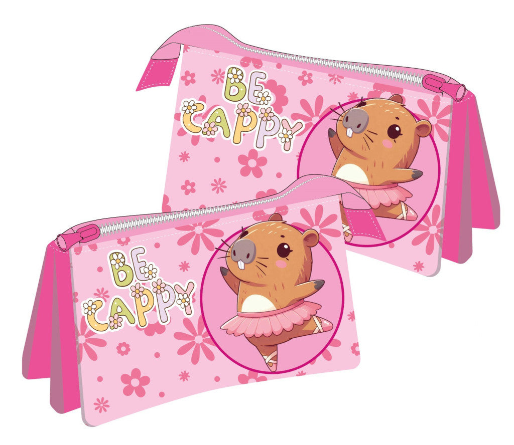 Capybara Dancing 3-fach Federmäppchen 22 cm