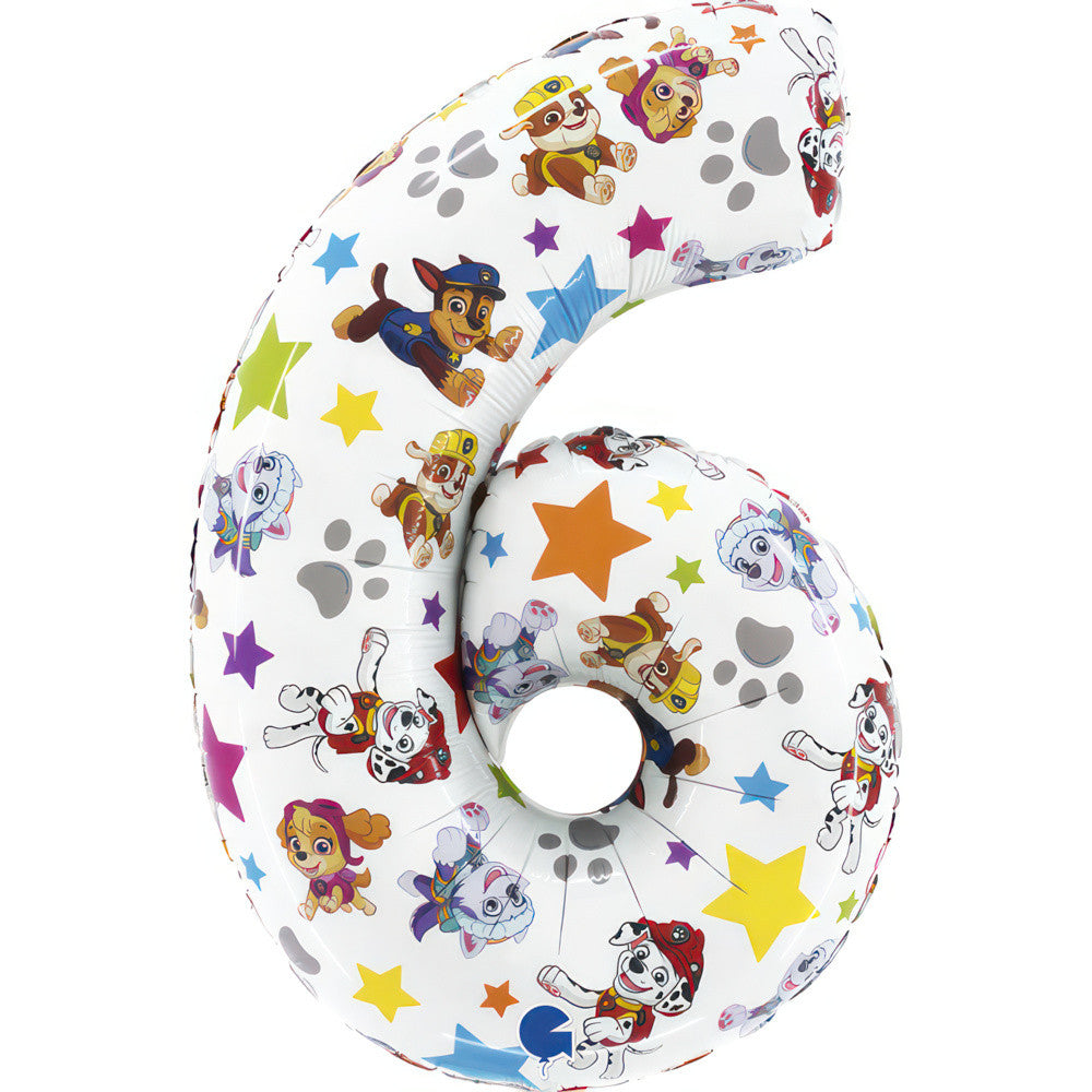Paw Patrol Star 6er Zahlen Folienballon 66 cm