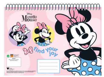 Disney Minnie Joy A/4 Spiral-Skizzenbuch 30 Blätter