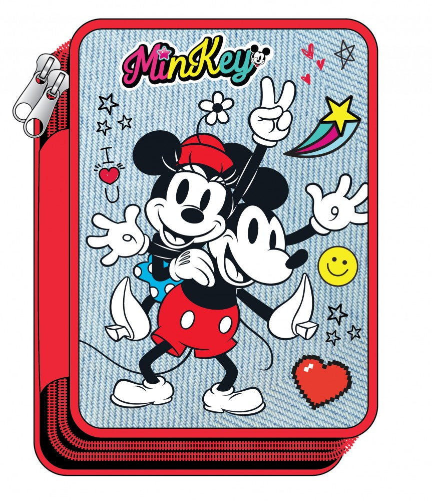Disney Minnie Minkey gefülltes 2-stufiges Federmäppchen