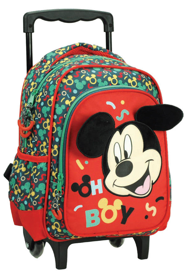 Disney Mickey Oh Boy rollender Kindergartenrucksack, Tasche 30 cm