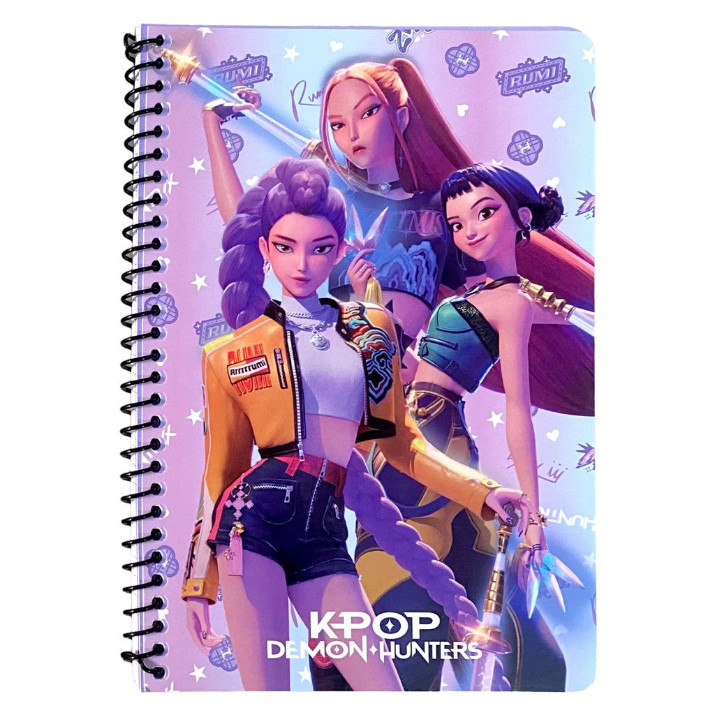 K-pop Demon Hunters Warrior Trio B/5 linierter Spiralblock mit 70 Blättern