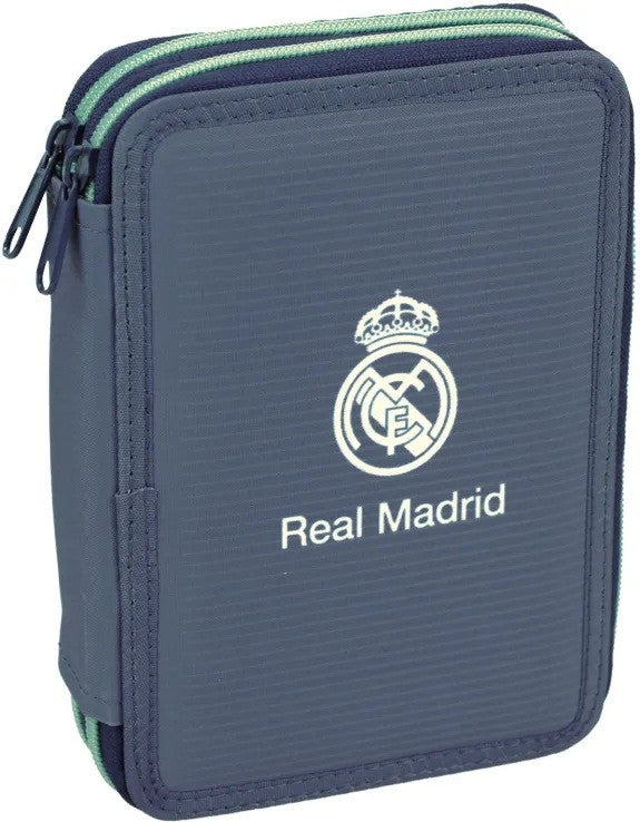 Real Madrid Blue gefülltes Federmäppchen, 2-stöckig