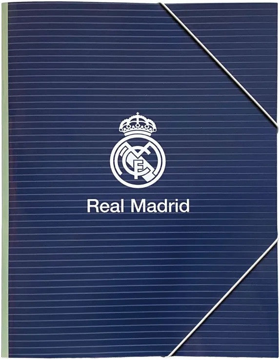 Real Madrid Blue A/4 Gummibandmappe