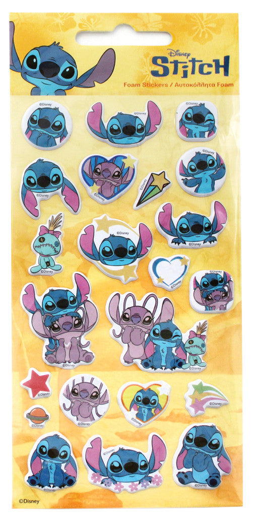 Disney Lilo und Stitch Star puffiger Schwammaufklebersatz